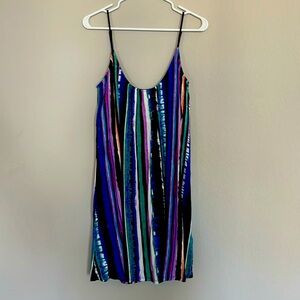Tie dye, striped summer dress, size medium